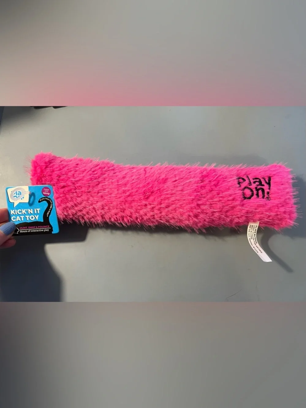 NWT Play On! Fuchsia pink kick'n it cat toy